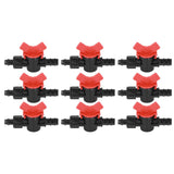 10Pcs Barbed Ball Valve 5/8inch Adjustable Prevent Leakage Drip Irrigation Switch Valve for Irrigation