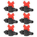 10Pcs Barbed Ball Valve 5/8inch Adjustable Prevent Leakage Drip Irrigation Switch Valve for Irrigation
