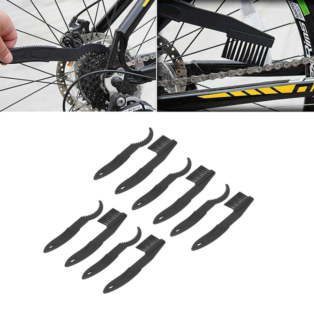 5 Sets Bike Chain Brush Mountain Motorcycle Bicycle Chain Crankset Cleaning Brush Practical Tools