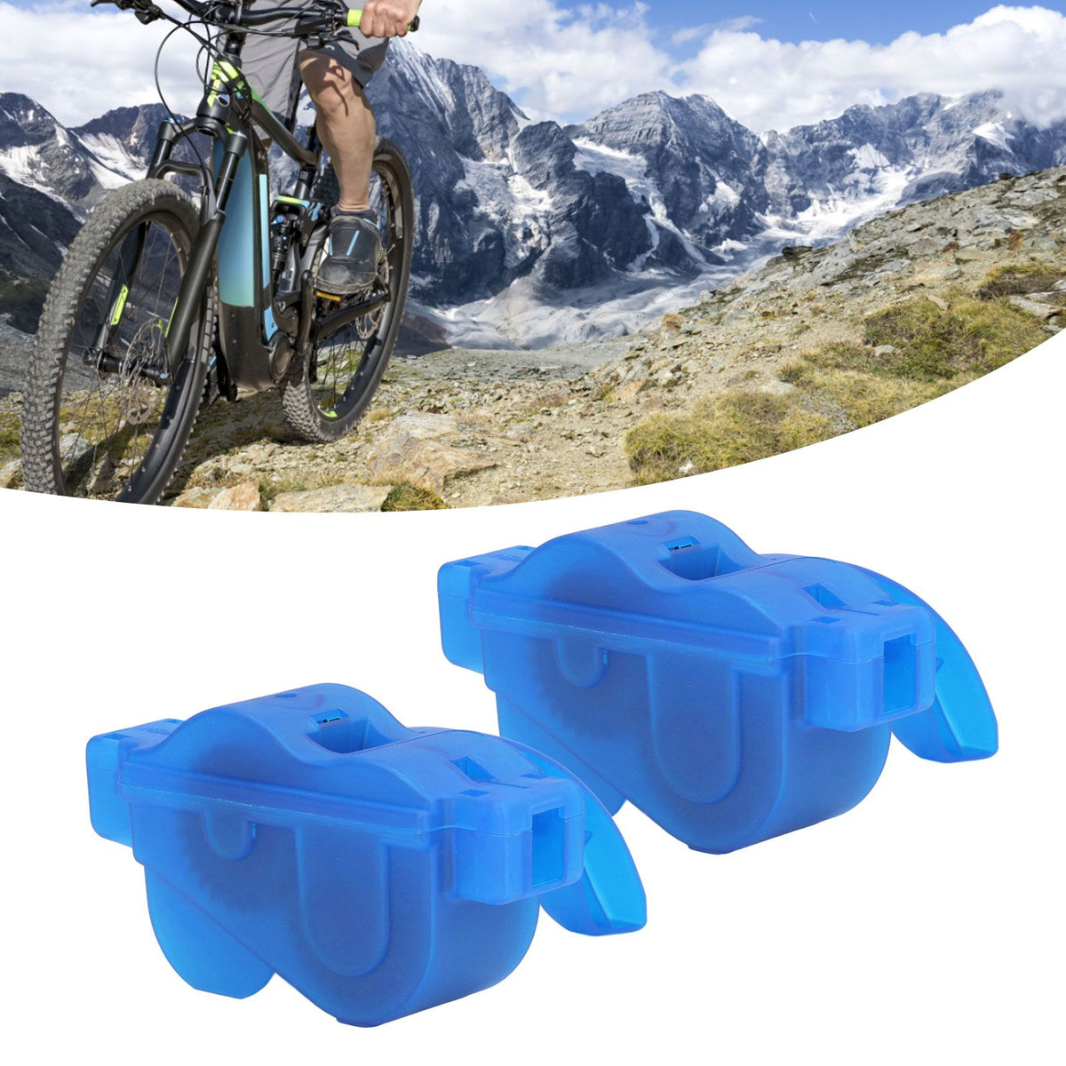 2Pcs Bicycle Chain Cleaning Tool Bike Chain Scrubber Cleaner Brush Tool Bicycle Maintenance Tool