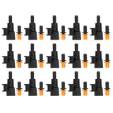 15sets Hose Connector G1/2 Inch Female Thread Rotating Sprinkler Adapter Bracket for 8/12 Distribution Tubing Hose