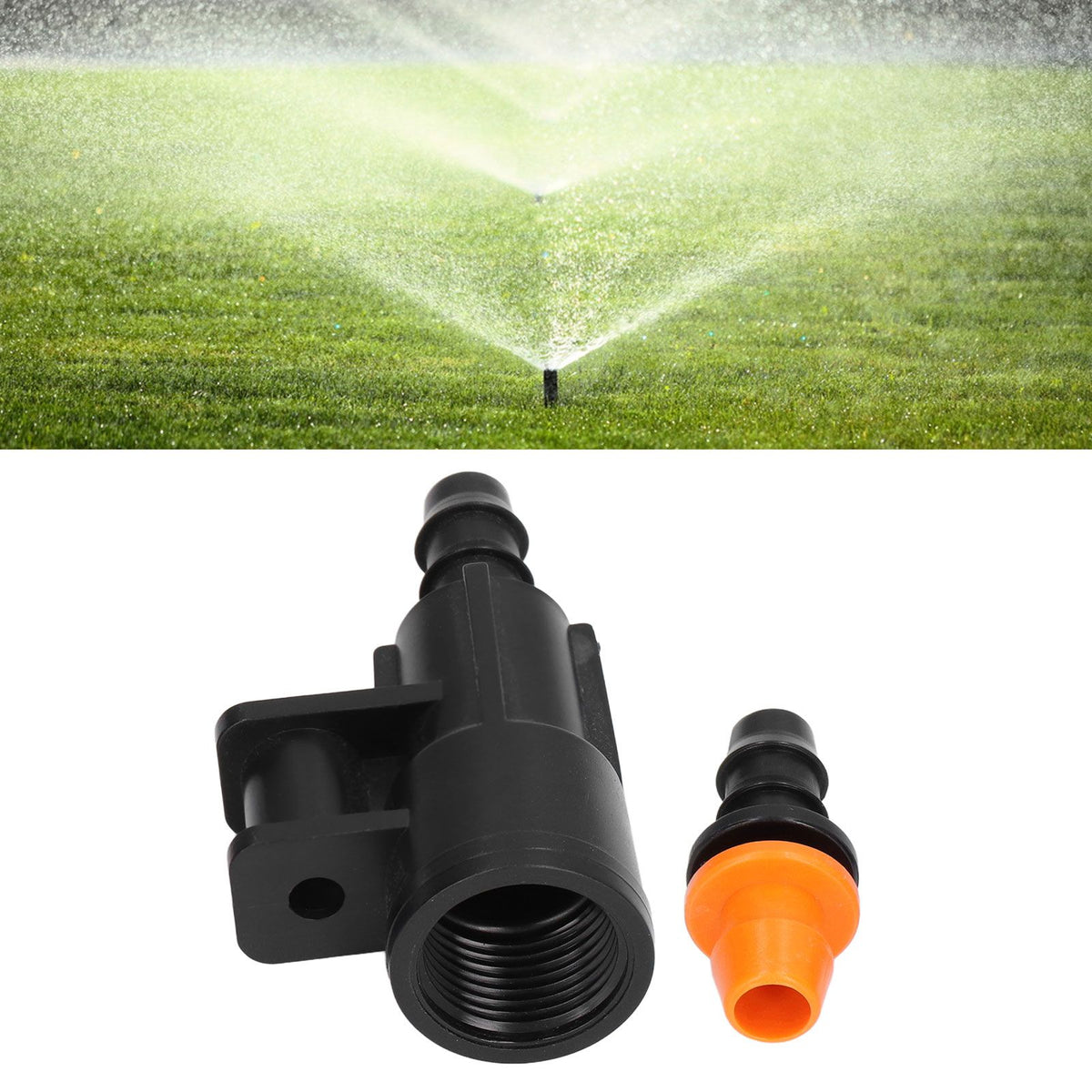 15sets Hose Connector G1/2 Inch Female Thread Rotating Sprinkler Adapter Bracket for 8/12 Distribution Tubing Hose