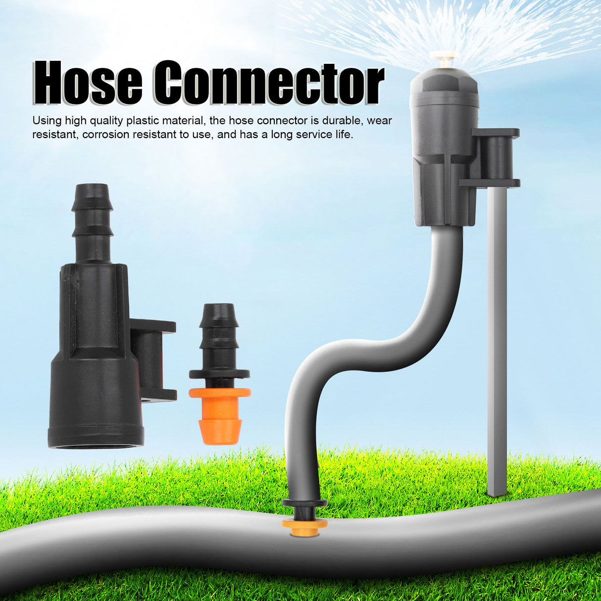 15sets Hose Connector G1/2 Inch Female Thread Rotating Sprinkler Adapter Bracket for 8/12 Distribution Tubing Hose