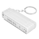 2Pcs ABS Folding Ruler Portable 0.5m Foldable Ruler with Key Ring for Carpentry Laying TilesWhite