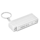2Pcs ABS Folding Ruler Portable 0.5m Foldable Ruler with Key Ring for Carpentry Laying TilesWhite - Extra Image