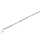 2Pcs ABS Folding Ruler Portable 0.5m Foldable Ruler with Key Ring for Carpentry Laying TilesWhite