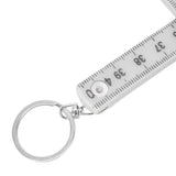 2Pcs ABS Folding Ruler Portable 0.5m Foldable Ruler with Key Ring for Carpentry Laying TilesWhite