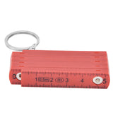 2Pcs ABS Folding Ruler Portable 0.5m Foldable Ruler with Key Ring for Carpentry Laying TilesRed - Low Angle