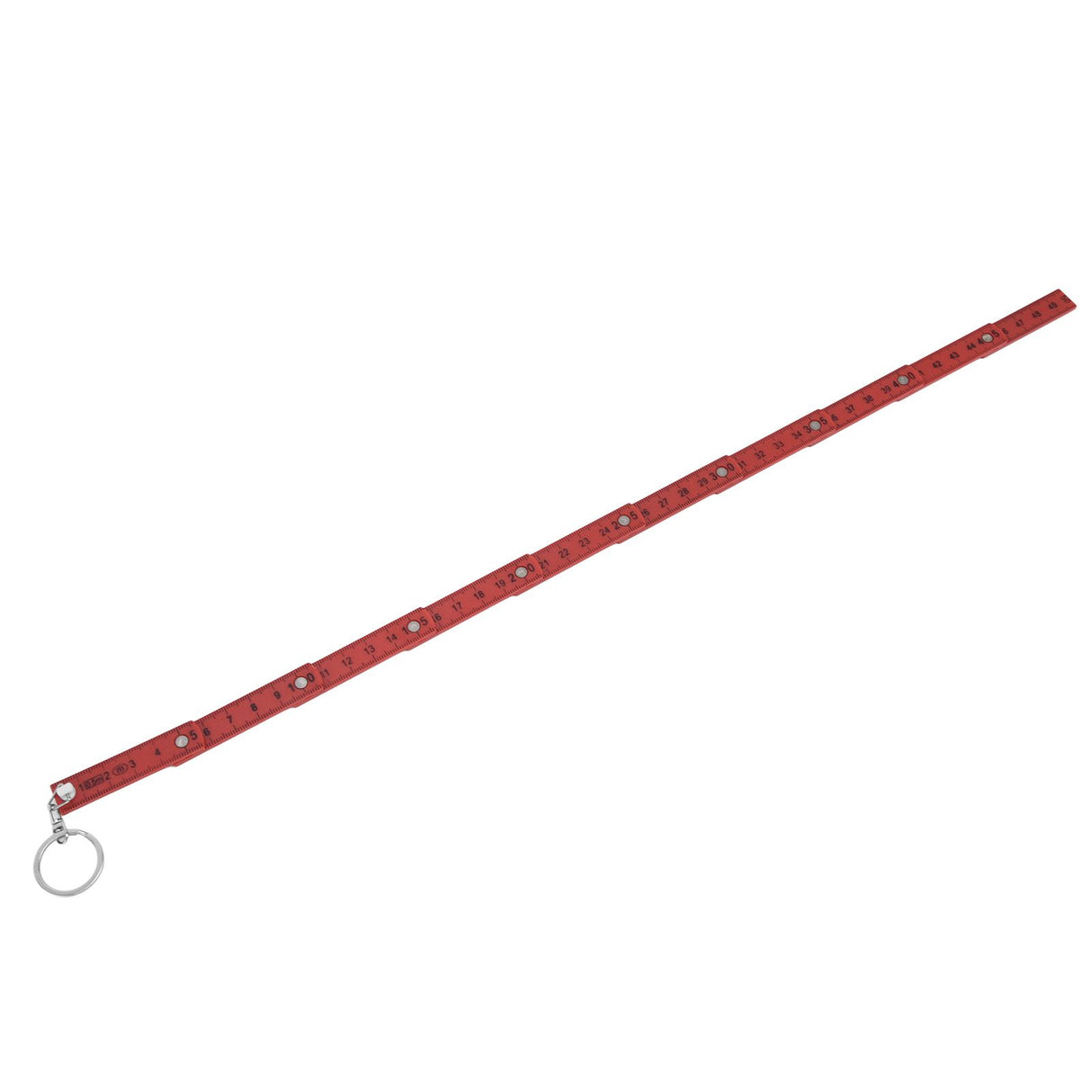 2Pcs ABS Folding Ruler Portable 0.5m Foldable Ruler with Key Ring for Carpentry Laying TilesRed
