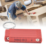 2Pcs ABS Folding Ruler Portable 0.5m Foldable Ruler with Key Ring for Carpentry Laying TilesRed - Extra Image