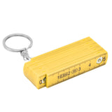 2Pcs ABS Folding Ruler Portable 0.5m Foldable Ruler with Key Ring for Carpentry Laying TilesYellow