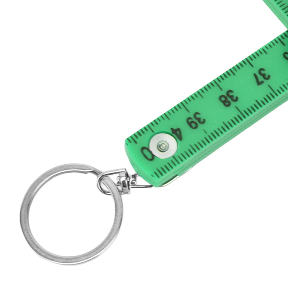 2Pcs ABS Folding Ruler Portable 0.5m Foldable Ruler with Key Ring for Carpentry Laying TilesGreen
