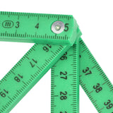 2Pcs ABS Folding Ruler Portable 0.5m Foldable Ruler with Key Ring for Carpentry Laying TilesGreen