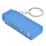 2Pcs ABS Folding Ruler Portable 0.5m Foldable Ruler with Key Ring for Carpentry Laying TilesBlue