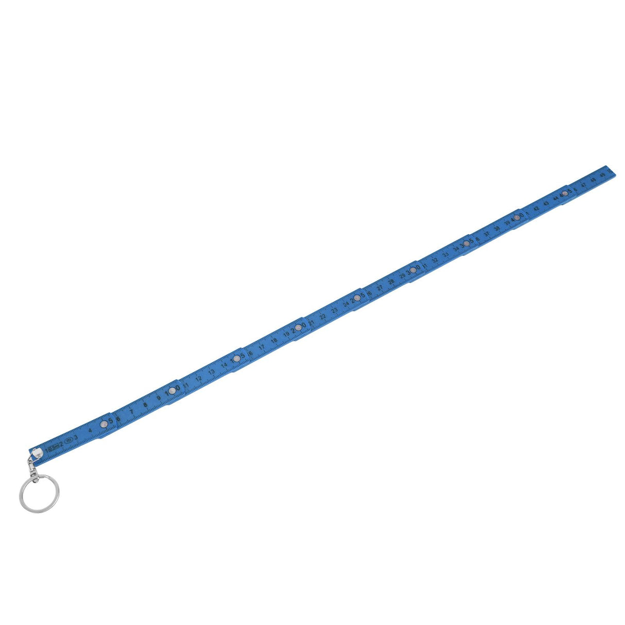 2Pcs ABS Folding Ruler Portable 0.5m Foldable Ruler with Key Ring for Carpentry Laying TilesBlue