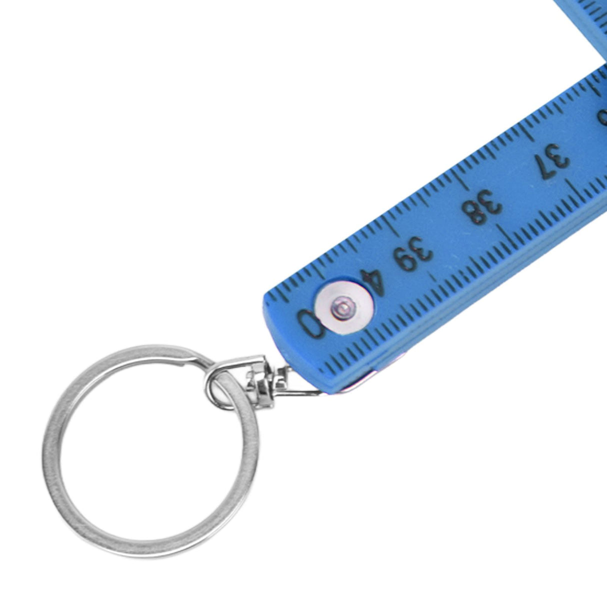 2Pcs ABS Folding Ruler Portable 0.5m Foldable Ruler with Key Ring for Carpentry Laying TilesBlue