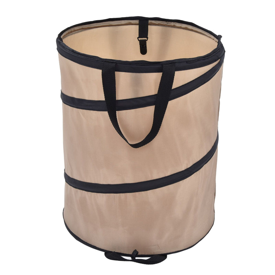 37.8L Collapsible Leaf Trash Can Reinforced Steel Spring Oxford Cloth Collapsible Container Small Size