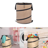 37.8L Collapsible Leaf Trash Can Reinforced Steel Spring Oxford Cloth Collapsible Container Small Size - Extra Image