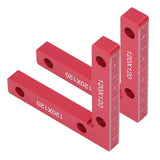 2pcs Right Angle Clamps Aluminum Alloy Material Anodized Clear Scale Red 90 Degree Positioning Tool for Ensuring Balance
