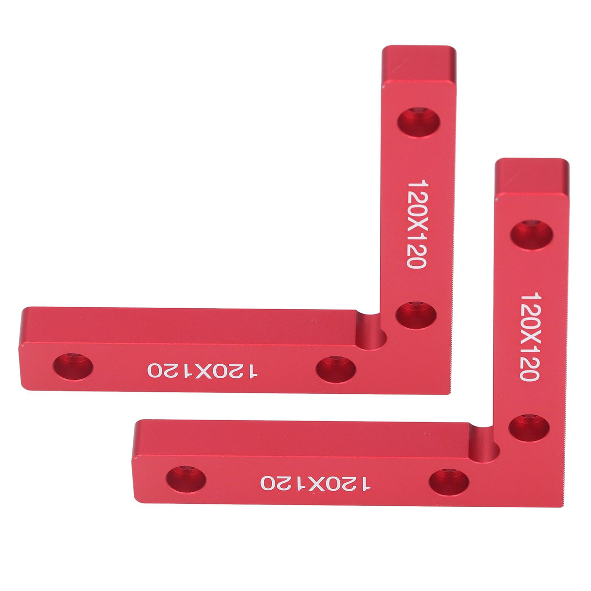 2pcs Right Angle Clamps Aluminum Alloy Material Anodized Clear Scale Red 90 Degree Positioning Tool for Ensuring Balance