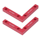 2pcs Right Angle Clamps Aluminum Alloy Material Anodized Clear Scale Red 90 Degree Positioning Tool for Ensuring Balance - Extra Image