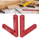 2pcs Right Angle Clamps Aluminum Alloy Material Anodized Clear Scale Red 90 Degree Positioning Tool for Ensuring Balance - Extra Image