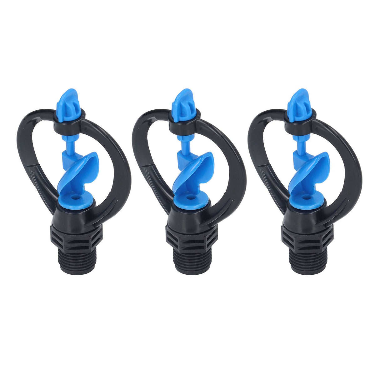 15Pcs Lawn Sprinkler Nozzle G1/2 External Thread 360° Automatic Rotation Mid Range for Lawn Garden Watering IrrigationImpeller Nozzle