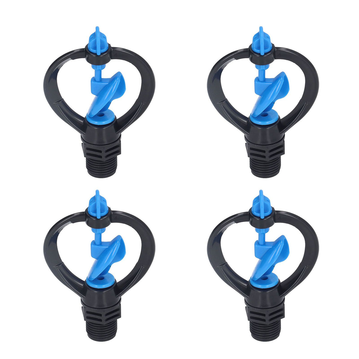 15Pcs Lawn Sprinkler Nozzle G1/2 External Thread 360° Automatic Rotation Mid Range for Lawn Garden Watering IrrigationImpeller Nozzle