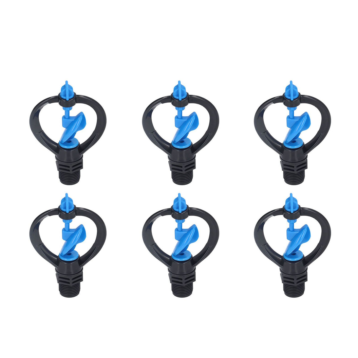 15Pcs Lawn Sprinkler Nozzle G1/2 External Thread 360° Automatic Rotation Mid Range for Lawn Garden Watering IrrigationImpeller Nozzle