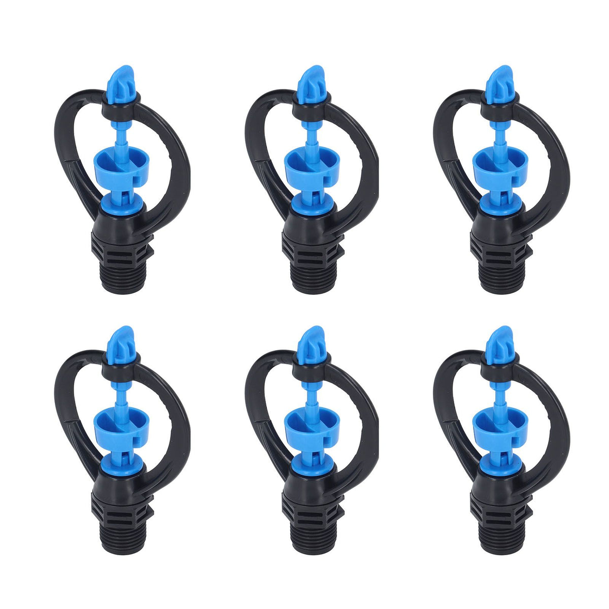 15Pcs Lawn Sprinkler Nozzle G1/2 External Thread 360° Automatic Rotation Mid Range for Lawn Garden Watering IrrigationRound Nozzle
