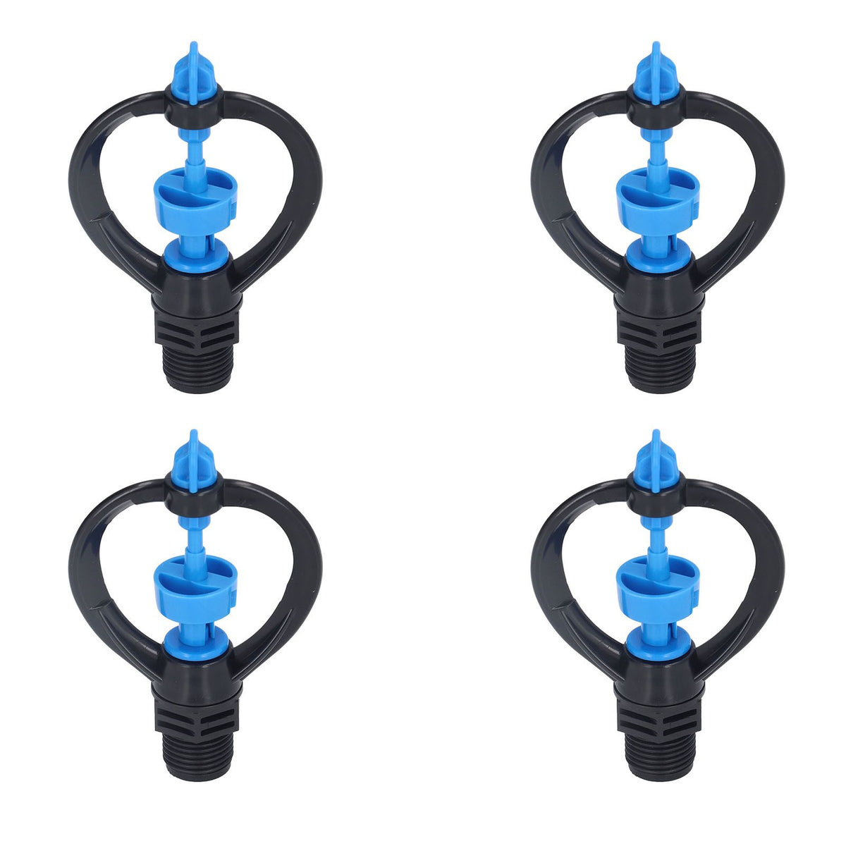 15Pcs Lawn Sprinkler Nozzle G1/2 External Thread 360° Automatic Rotation Mid Range for Lawn Garden Watering IrrigationRound Nozzle