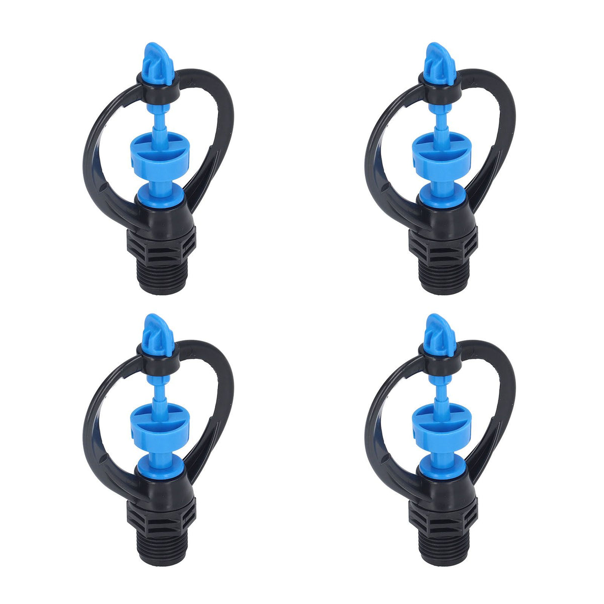 15Pcs Lawn Sprinkler Nozzle G1/2 External Thread 360° Automatic Rotation Mid Range for Lawn Garden Watering IrrigationRound Nozzle