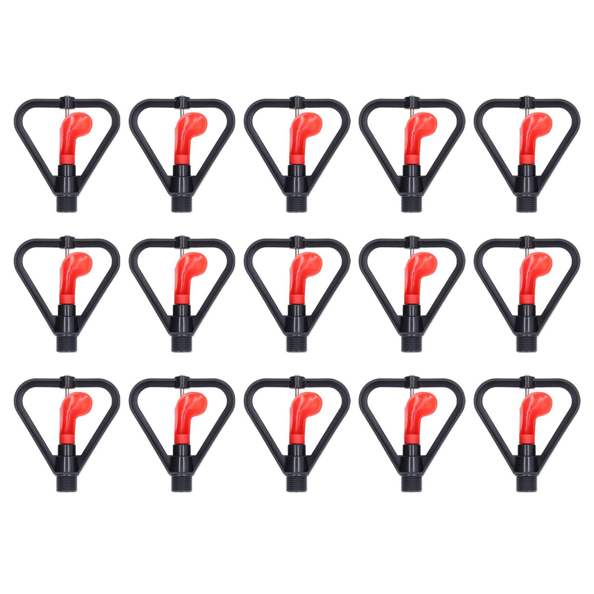 15pcs G1/2in Male Thread Water Sprinkler Rotating Automatic Water Spray Misting Nozzle for Yard Garden Irrigation System
