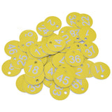 50Pcs Beehive Tag ABS Round Numbered Sign Labels with Hole Livestock Beekeeping SuppliesLight Yellow 1-50 - 45-Degree Angle