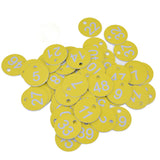 50Pcs Beehive Tag ABS Round Numbered Sign Labels with Hole Livestock Beekeeping SuppliesLight Yellow 1-50