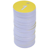 50Pcs Beehive Tag ABS Round Numbered Sign Labels with Hole Livestock Beekeeping SuppliesLight Yellow 1-50