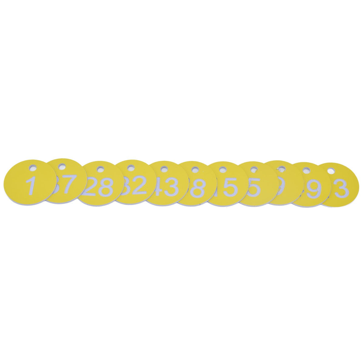 50Pcs Beehive Tag ABS Round Numbered Sign Labels with Hole Livestock Beekeeping SuppliesLight Yellow 1-50