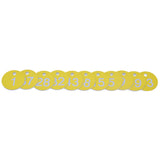 50Pcs Beehive Tag ABS Round Numbered Sign Labels with Hole Livestock Beekeeping SuppliesLight Yellow 1-50