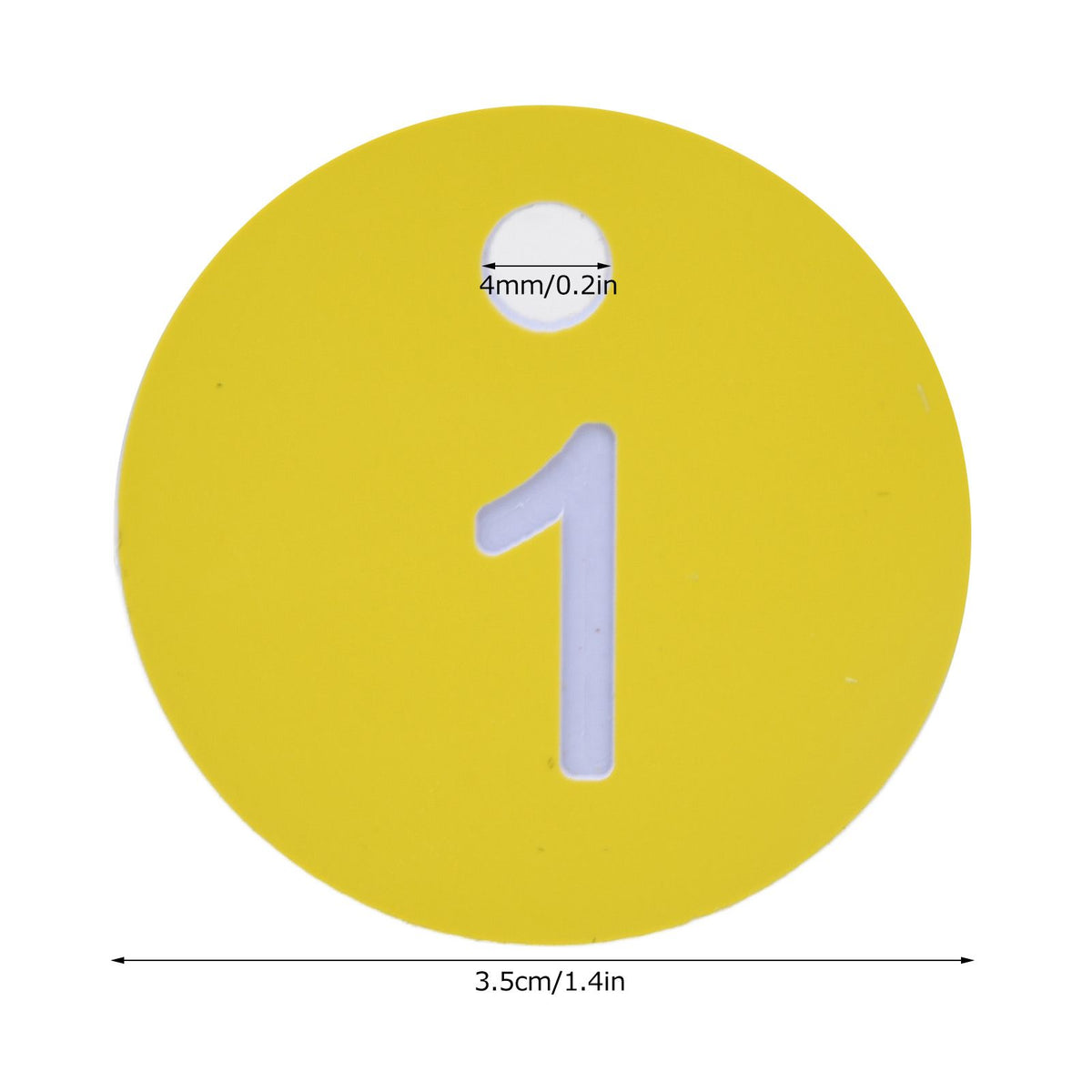 50Pcs Beehive Tag ABS Round Numbered Sign Labels with Hole Livestock Beekeeping SuppliesLight Yellow 1-50