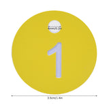 50Pcs Beehive Tag ABS Round Numbered Sign Labels with Hole Livestock Beekeeping SuppliesLight Yellow 1-50