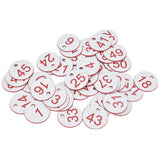 50Pcs Beehive Tag ABS Round Numbered Sign Labels with Hole Livestock Beekeeping SuppliesWhite 1-50