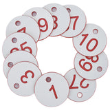 50Pcs Beehive Tag ABS Round Numbered Sign Labels with Hole Livestock Beekeeping SuppliesWhite 1-50