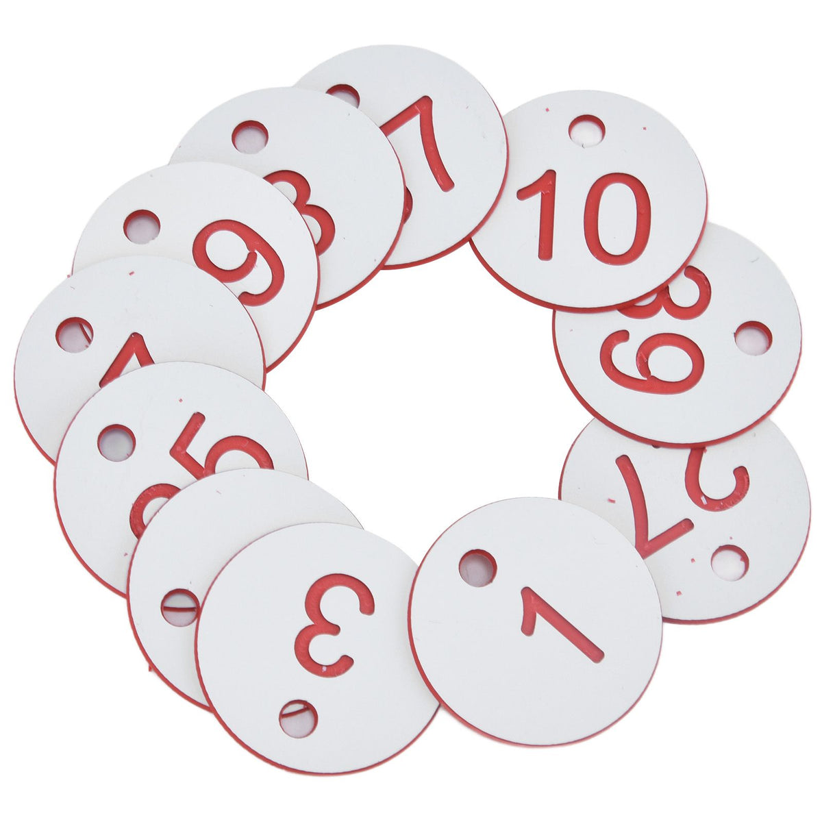 50Pcs Beehive Tag ABS Round Numbered Sign Labels with Hole Livestock Beekeeping SuppliesWhite 1-50