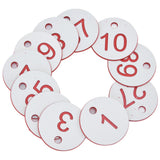 50Pcs Beehive Tag ABS Round Numbered Sign Labels with Hole Livestock Beekeeping SuppliesWhite 1-50
