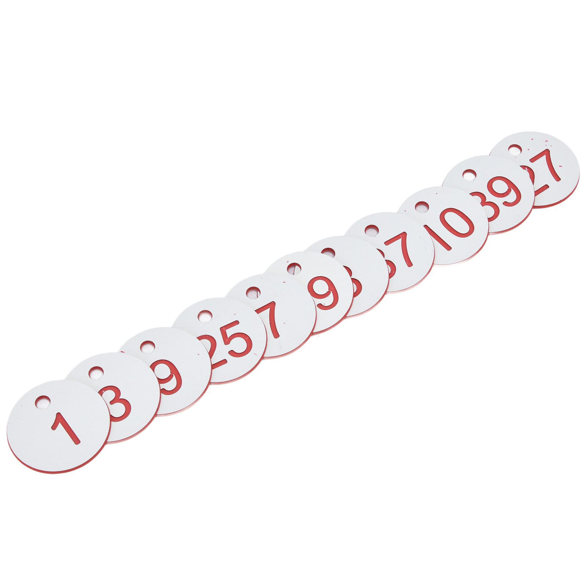 50Pcs Beehive Tag ABS Round Numbered Sign Labels with Hole Livestock Beekeeping SuppliesWhite 1-50