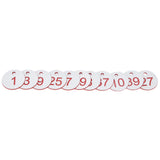 50Pcs Beehive Tag ABS Round Numbered Sign Labels with Hole Livestock Beekeeping SuppliesWhite 1-50