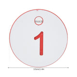 50Pcs Beehive Tag ABS Round Numbered Sign Labels with Hole Livestock Beekeeping SuppliesWhite 1-50