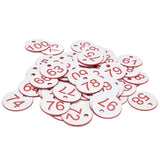 50Pcs Beehive Tag ABS Round Numbered Sign Labels with Hole Livestock Beekeeping SuppliesWhite 51-100
