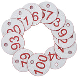 50Pcs Beehive Tag ABS Round Numbered Sign Labels with Hole Livestock Beekeeping SuppliesWhite 51-100 - 45-Degree Angle