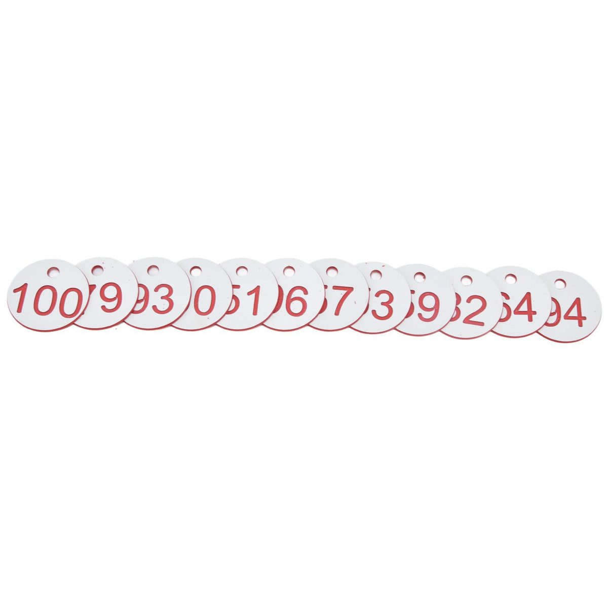 50Pcs Beehive Tag ABS Round Numbered Sign Labels with Hole Livestock Beekeeping SuppliesWhite 51-100